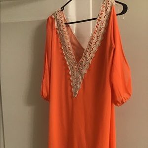 V neck boutique mini dress